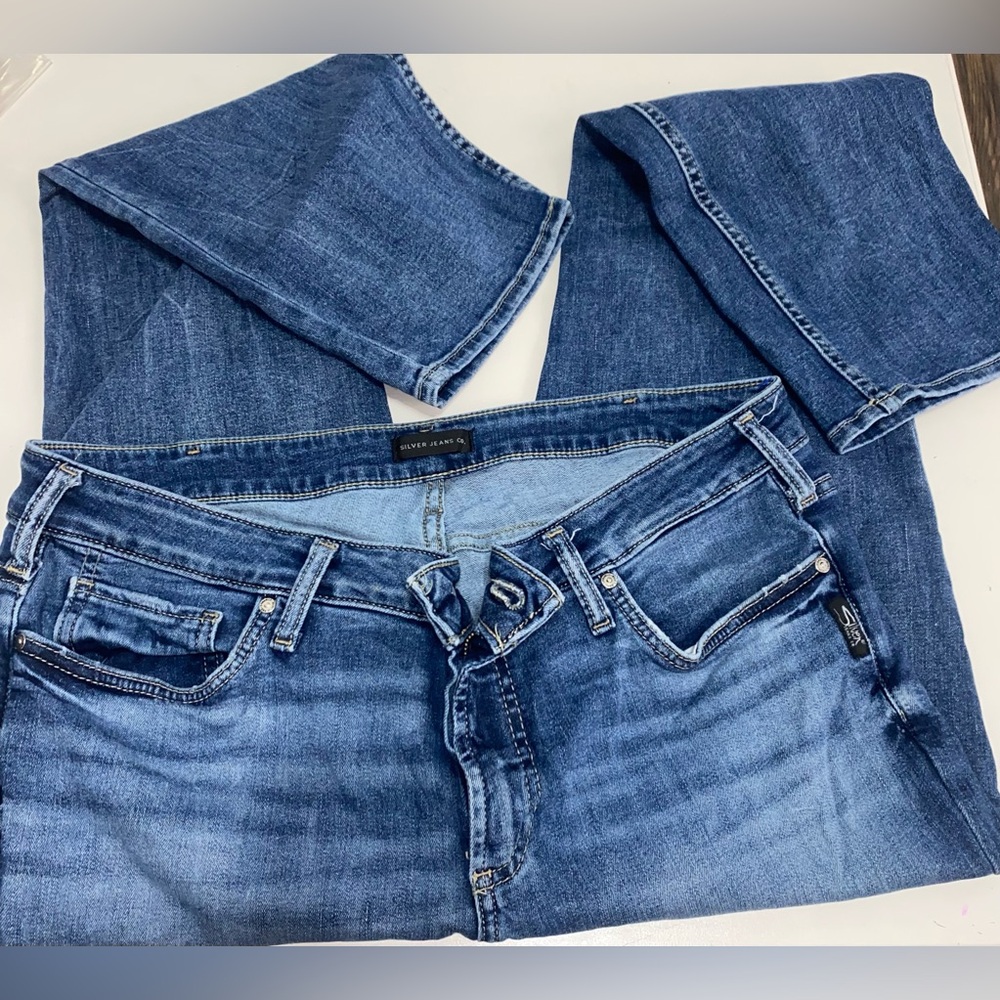Silver Jeans Dark and Light Blue Denim